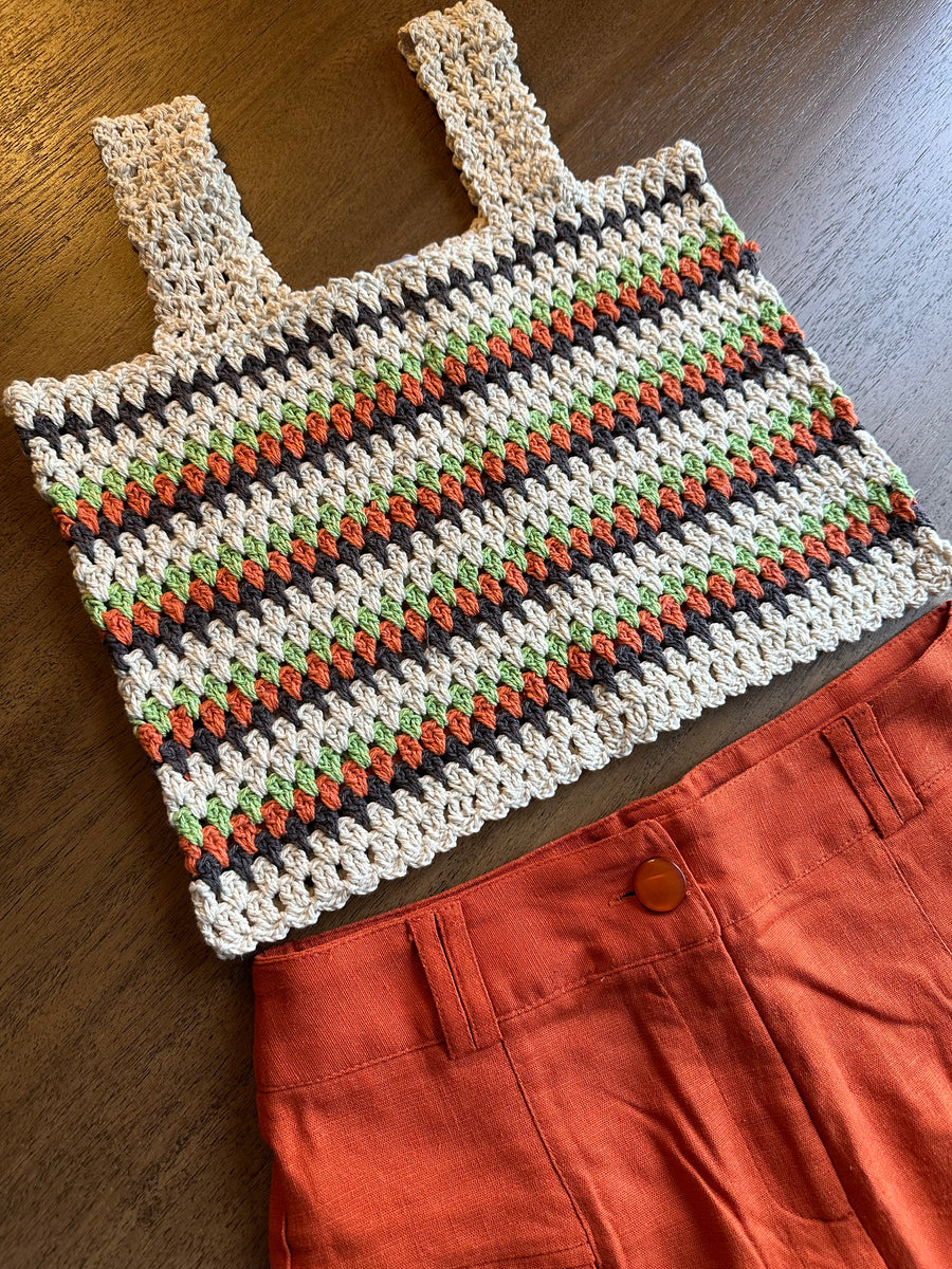 VIBRANT CROCHET CROP TOP