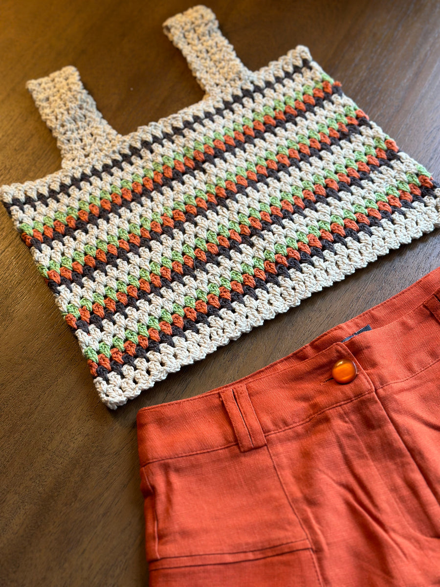 VIBRANT CROCHET CROP TOP